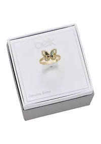 Genuine Crystal Butterfly Ring
