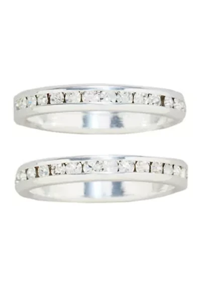 2-Piece Eternity Band Box Ring Set