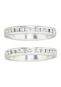 2-Piece Eternity Band Box Ring Set