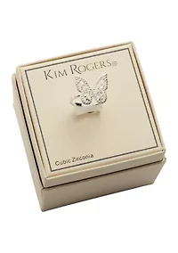 Lab Created Cubic Zirconia Butterfly Ring