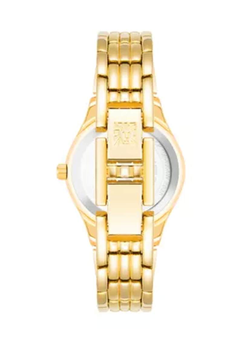 Women's Gold Tone Metal Link Bracelet Watch