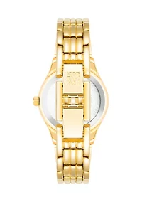 Women's Gold Tone Metal Link Bracelet Watch