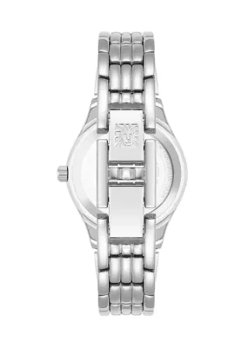 Women's 26 Millimeter Silver-Tone Alloy with White Mother of Pearl Dial Watch 