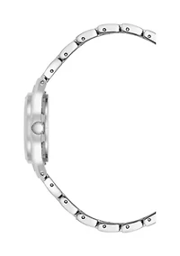 Women's 26 Millimeter Silver-Tone Alloy with White Mother of Pearl Dial Watch 