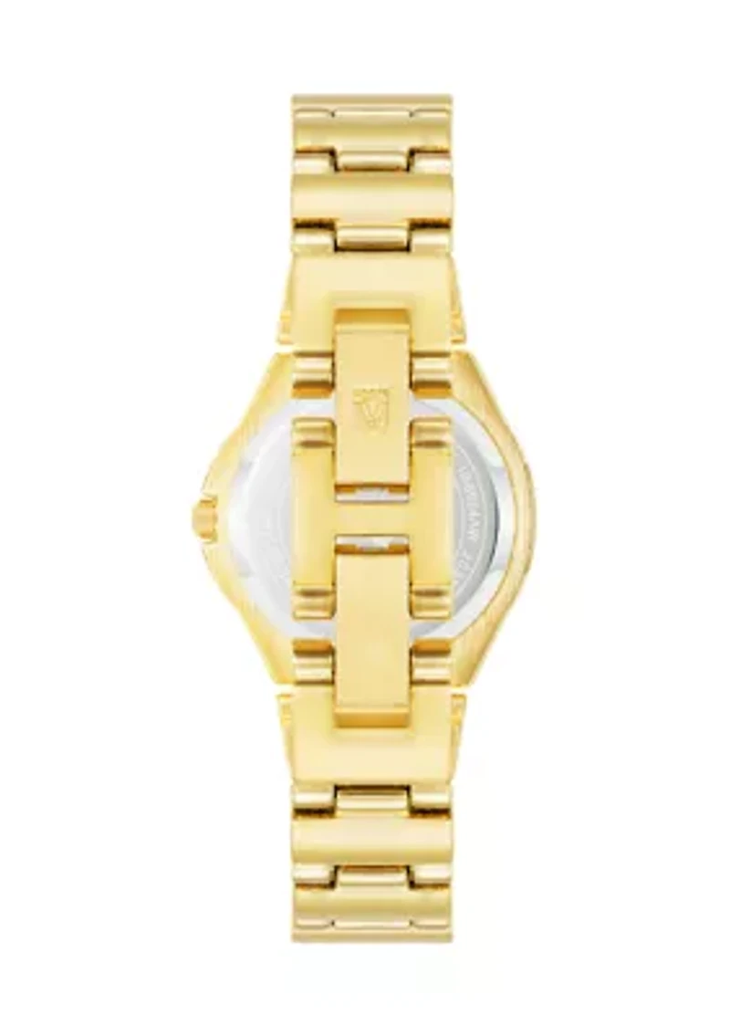Women's Gold Tone Metal Link Bracelet Watch
