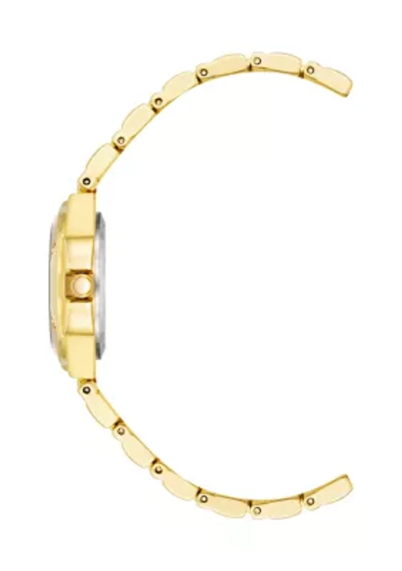 Women's Gold Tone Metal Link Bracelet Watch