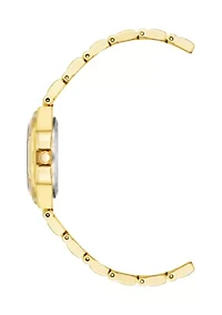 Women's Gold Tone Metal Link Bracelet Watch