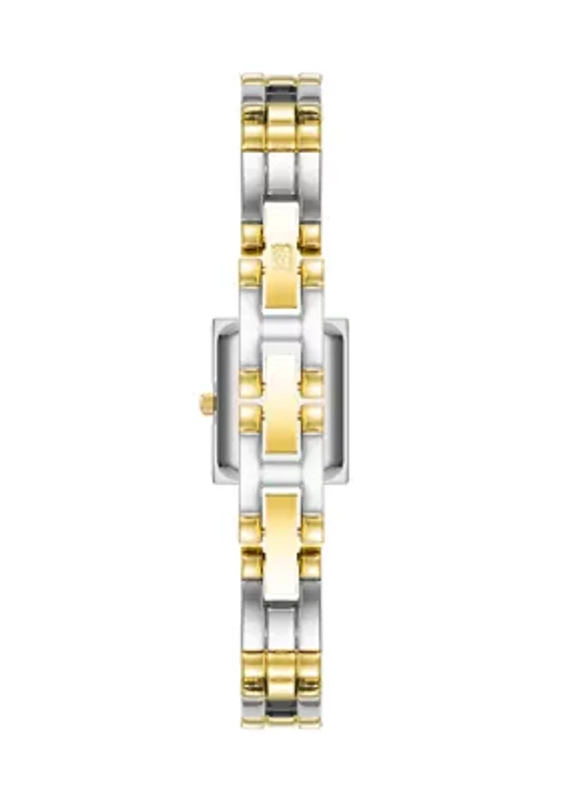 Women's Quartz Rectangular Alloy Metal Bangle Watch