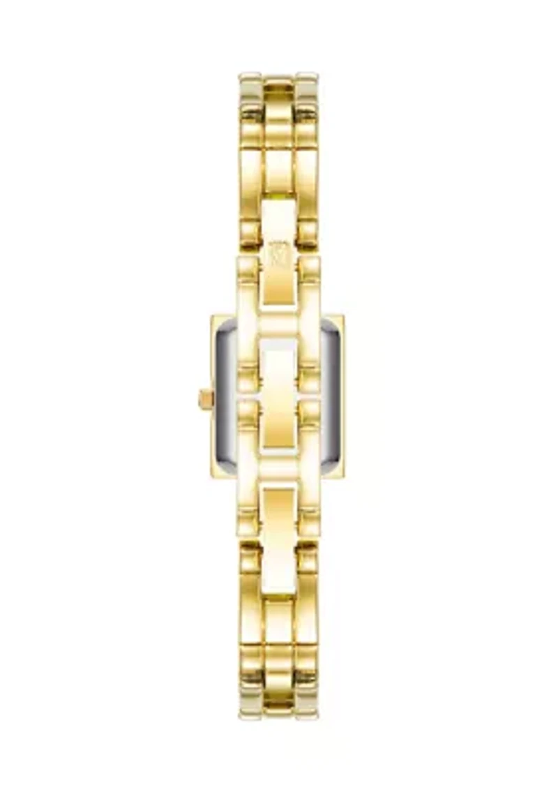 Women's Quartz Rectangular Alloy Metal Bangle Watch