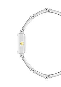 Women's Quartz Rectangular Alloy Metal Bangle Watch