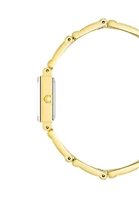 Women's Quartz Rectangular Alloy Metal Bangle Watch