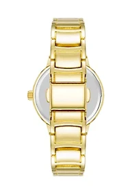 Women's Quartz Round Diamond Accented Bracelet Watch