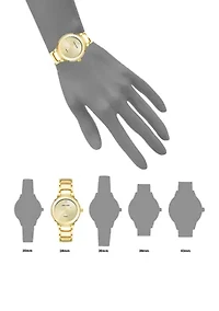 Women's Quartz Round Diamond Accented Bracelet Watch