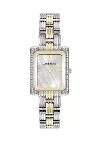  Crystal Accented Bezel  Bracelet Watch