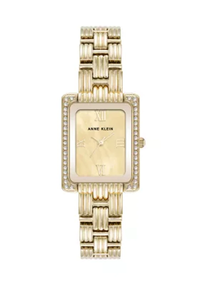 Crystal Accented Bezel Bracelet Watch