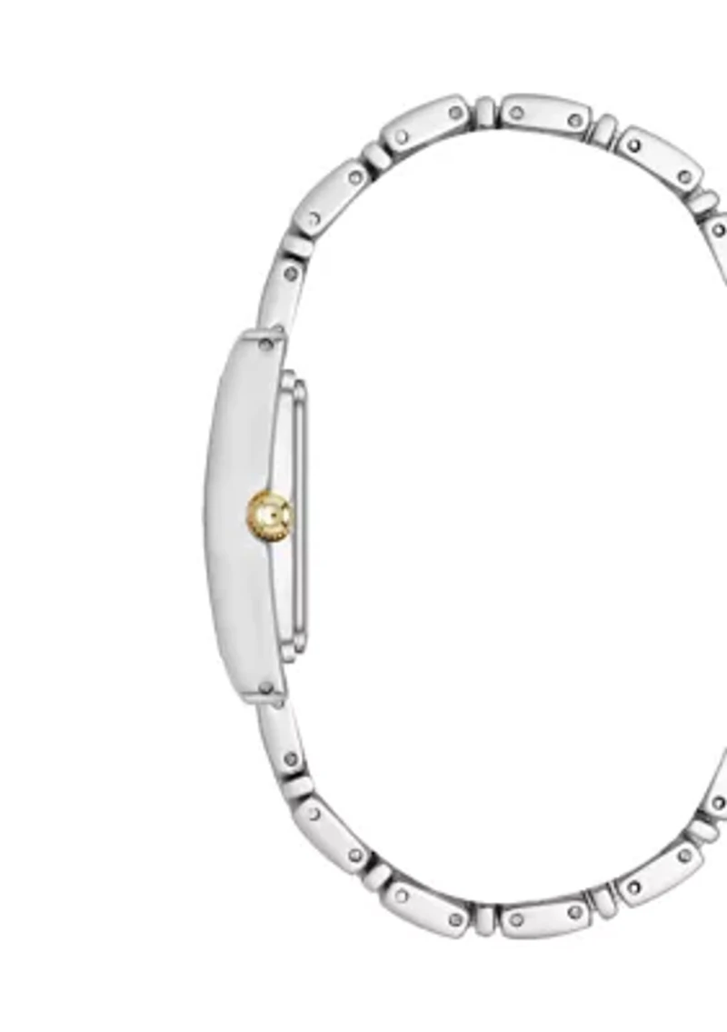  Crystal Accented Bezel  Bracelet Watch