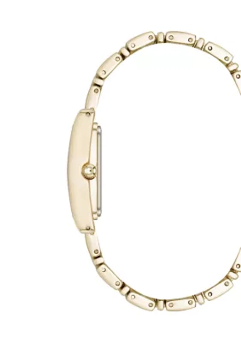 Crystal Accented Bezel Bracelet Watch