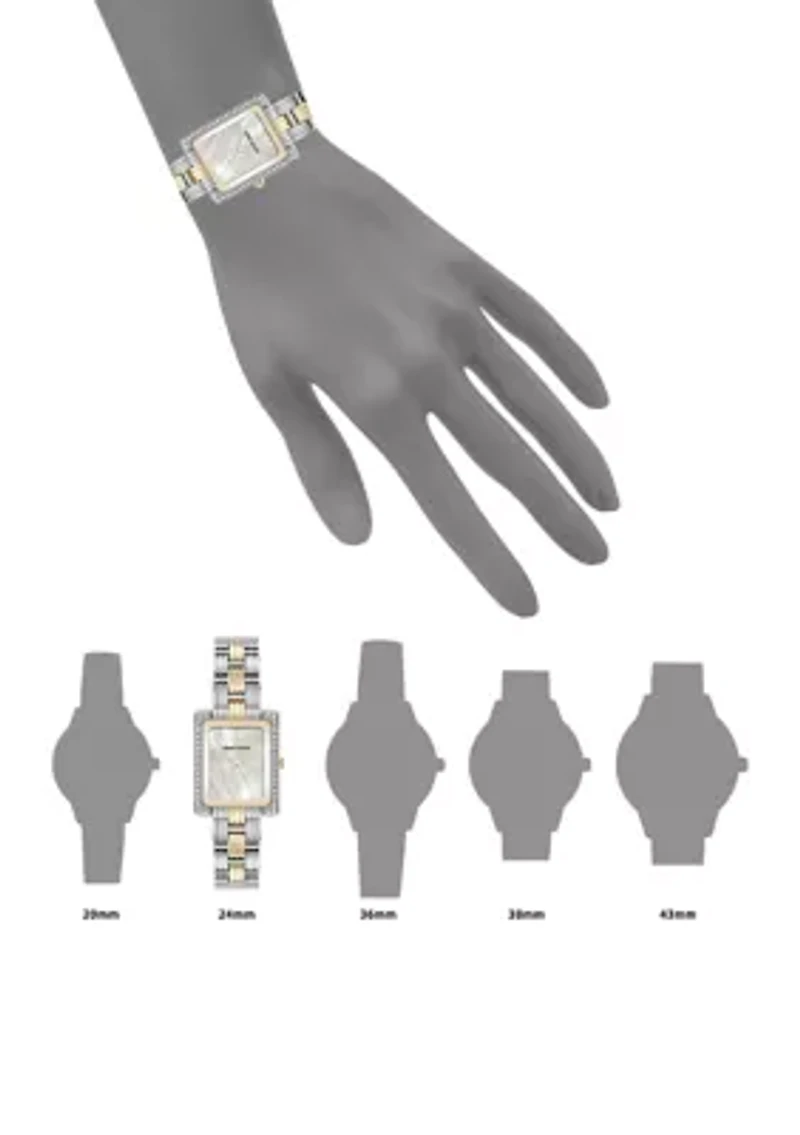  Crystal Accented Bezel  Bracelet Watch