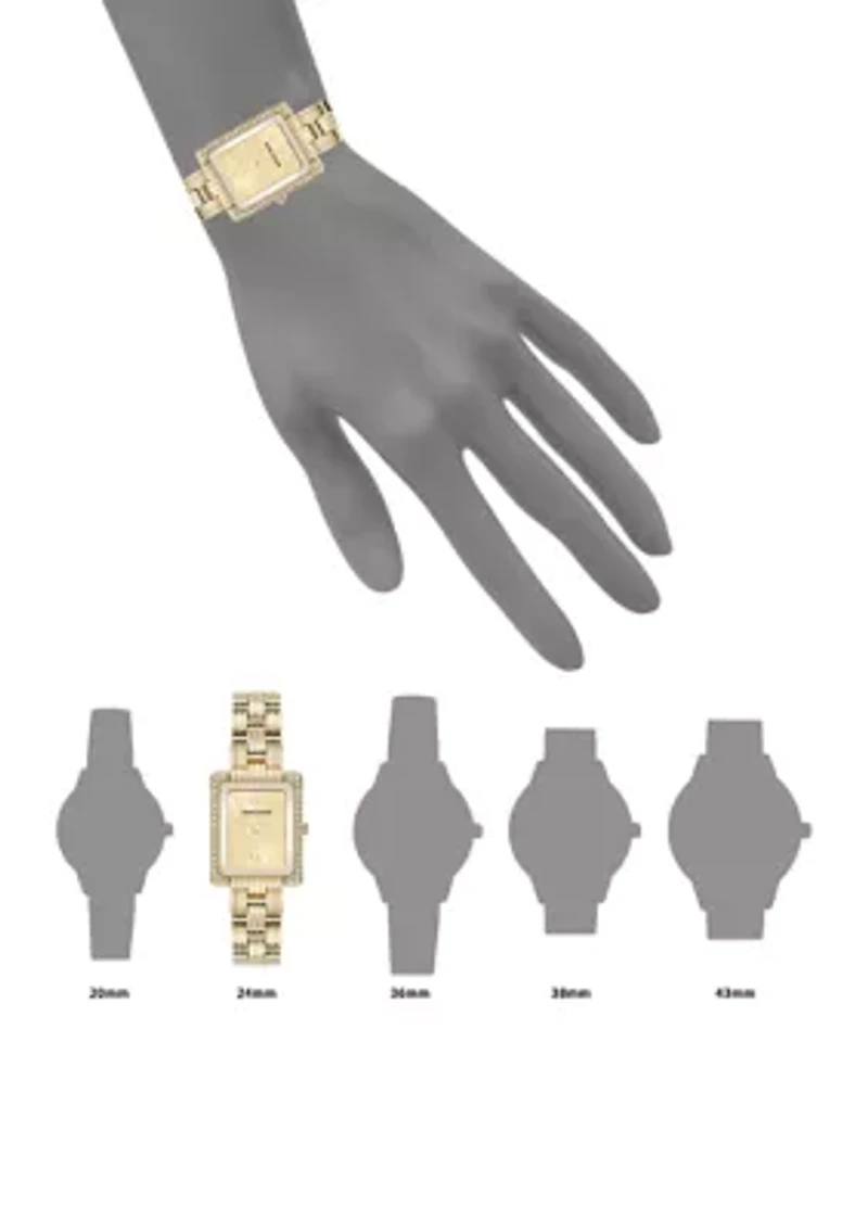 Crystal Accented Bezel Bracelet Watch