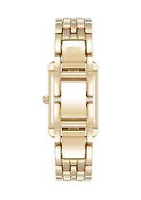 Quartz Rectangular Crystal Accent Watch