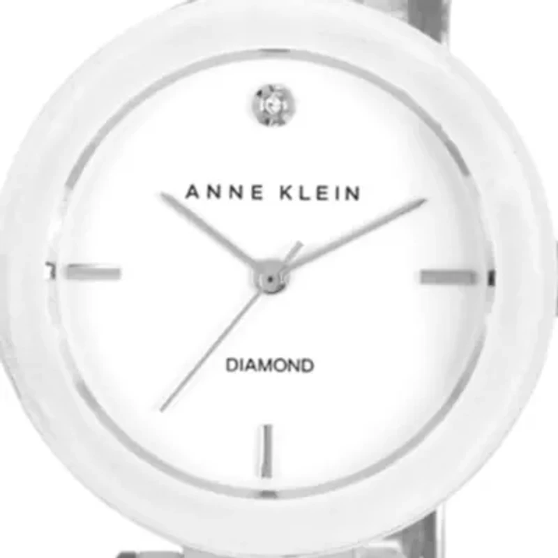 White Round Ceramic Diamond Bracelet Watch
