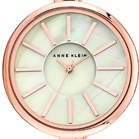 Rose Gold Watch and 3 Stackable Bracelets Set
