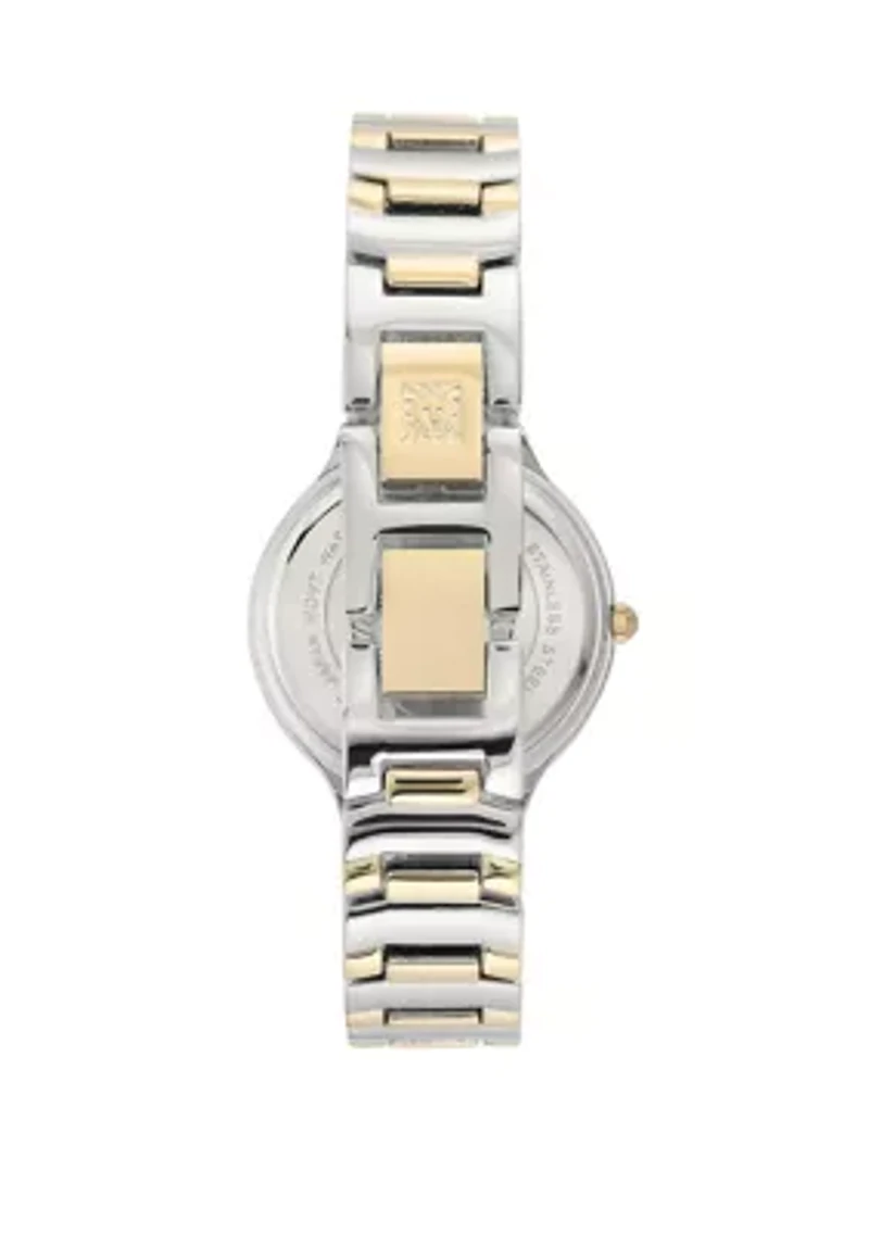 Two Tone Glitz Pink Dial Bracelet
