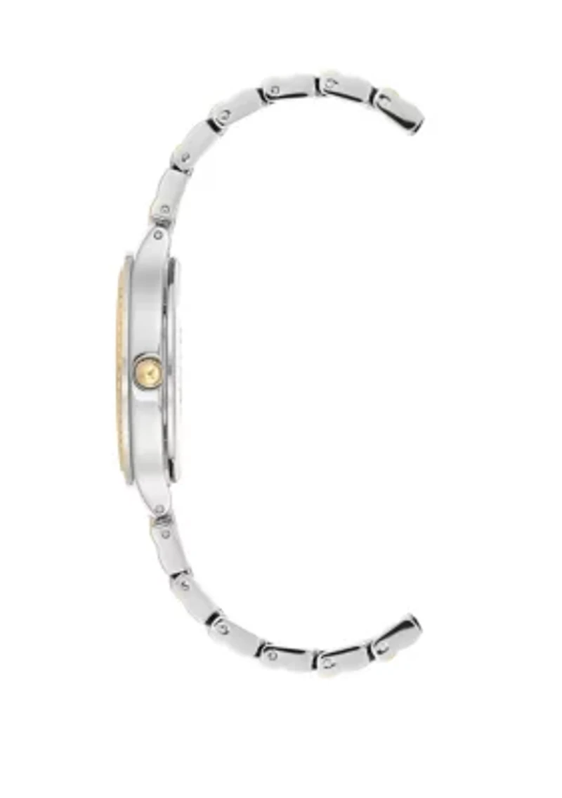 Two Tone Glitz Pink Dial Bracelet
