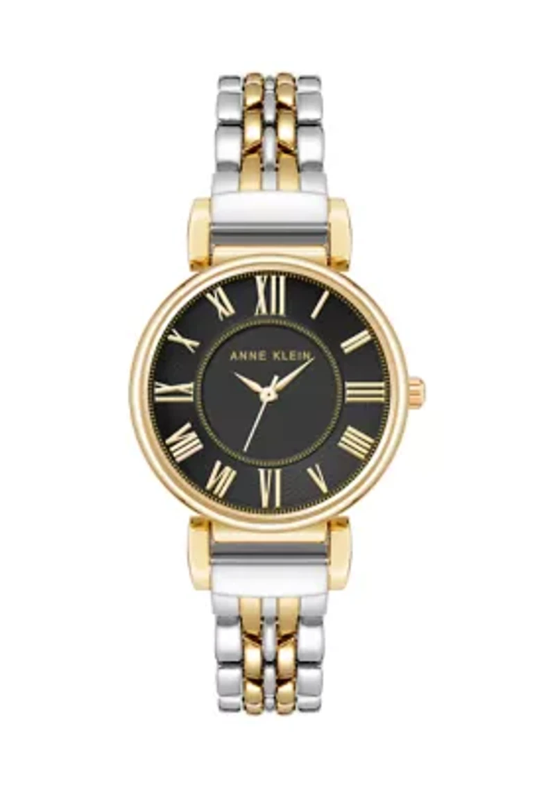 Women's Two Tone Alloy Link Bracelet Watch