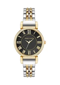 Women's Two Tone Alloy Link Bracelet Watch