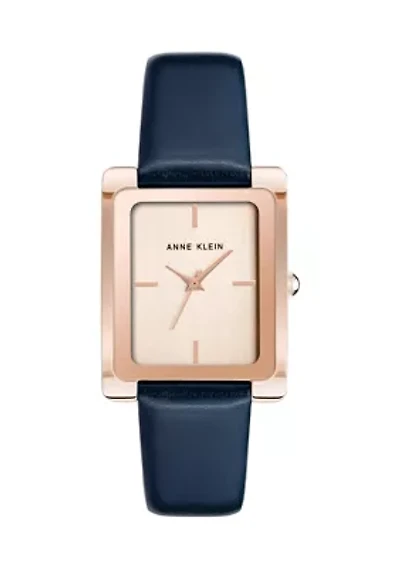 Rectangular Rose Gold Dial Watch 