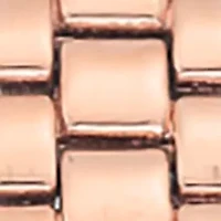 Rose Gold Tone Blue Dial Watch