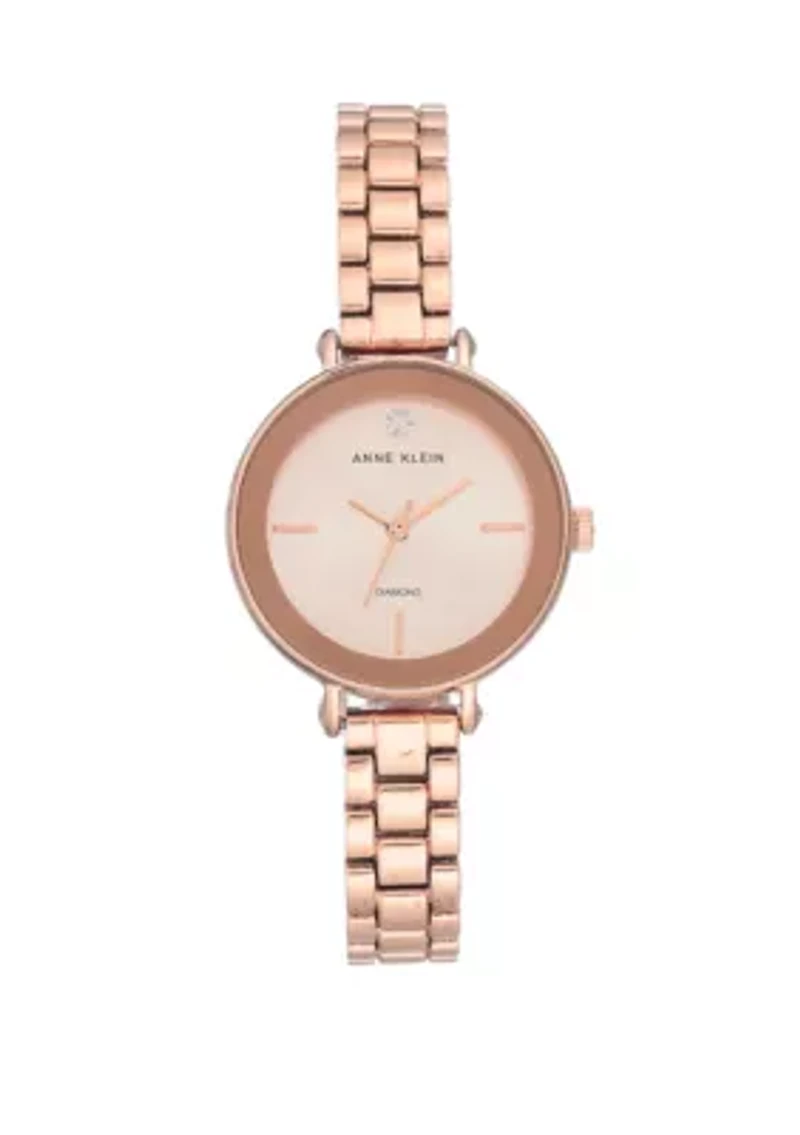 Rose Gold Tone Bracelet Watch