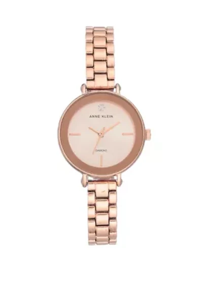 Rose Gold Tone Bracelet Watch