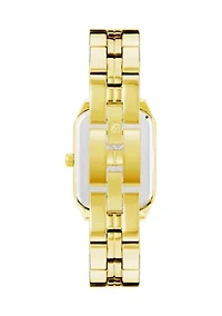 Women's Gold Tone Metal Link Bracelet Watch