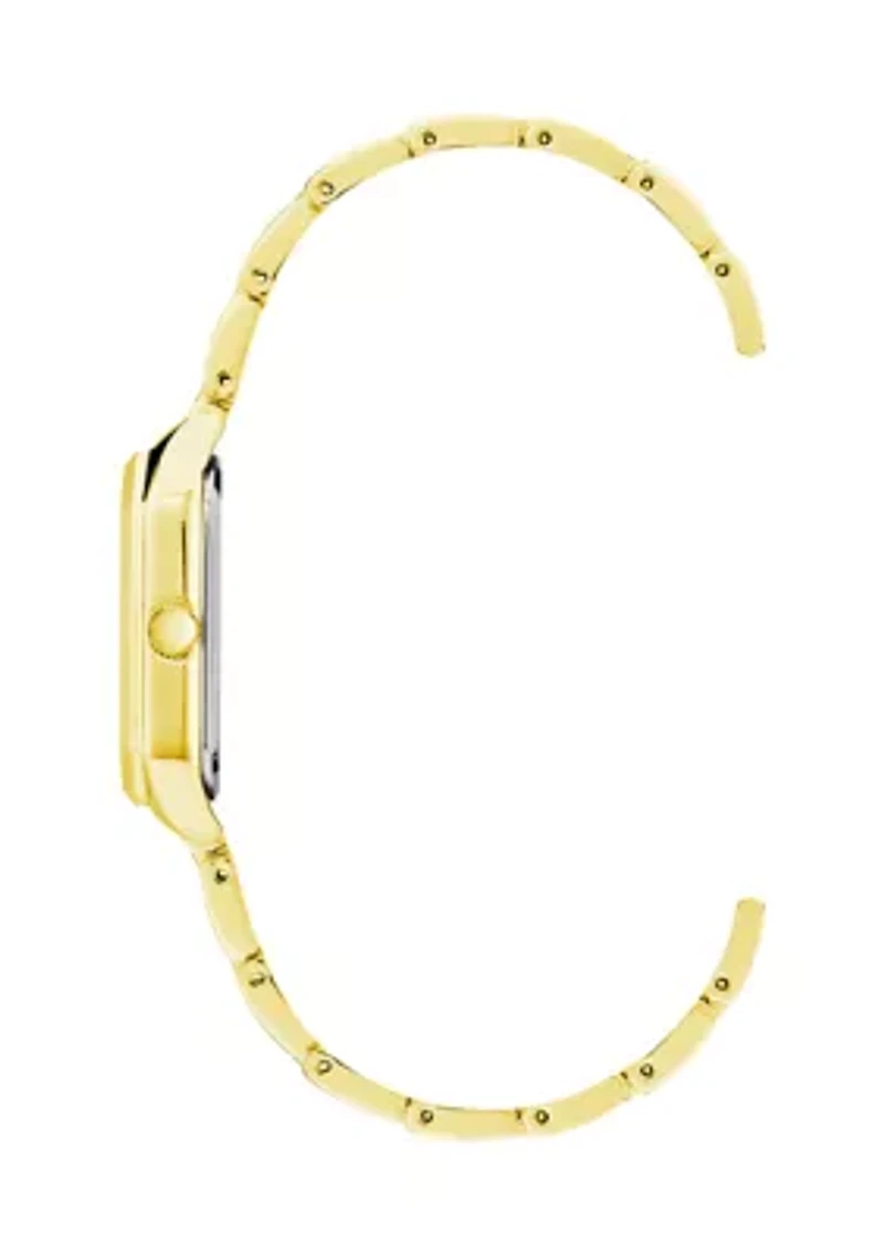 Women's Gold Tone Metal Link Bracelet Watch