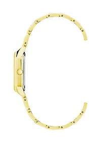 Women's Gold Tone Metal Link Bracelet Watch