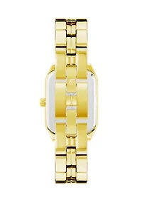Women's Gold-Tone Link Bracelet with Pink Mother of Pearl Dial Watch, 24mm