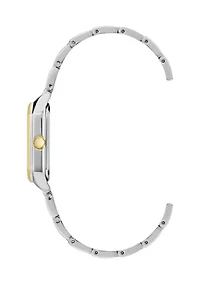 Women's Octagonal Two Tone Alloy Link Bracelet Watch