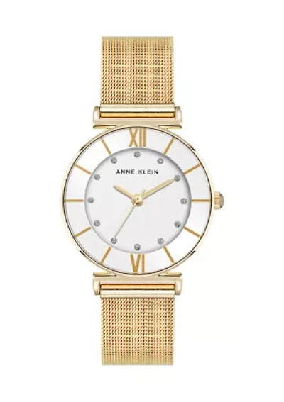 Mesh Gold Tone Watch
