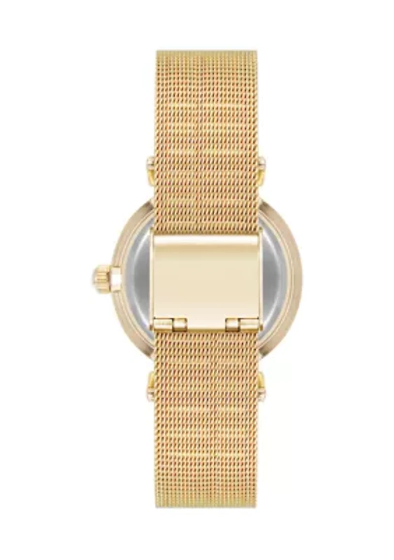 Mesh Gold Tone Watch
