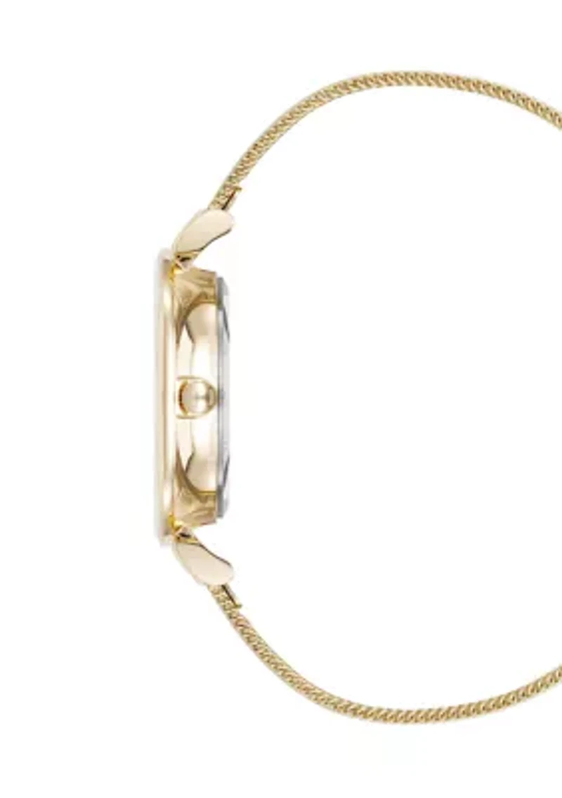 Mesh Gold Tone Watch