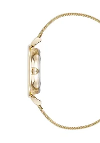 Mesh Gold Tone Watch