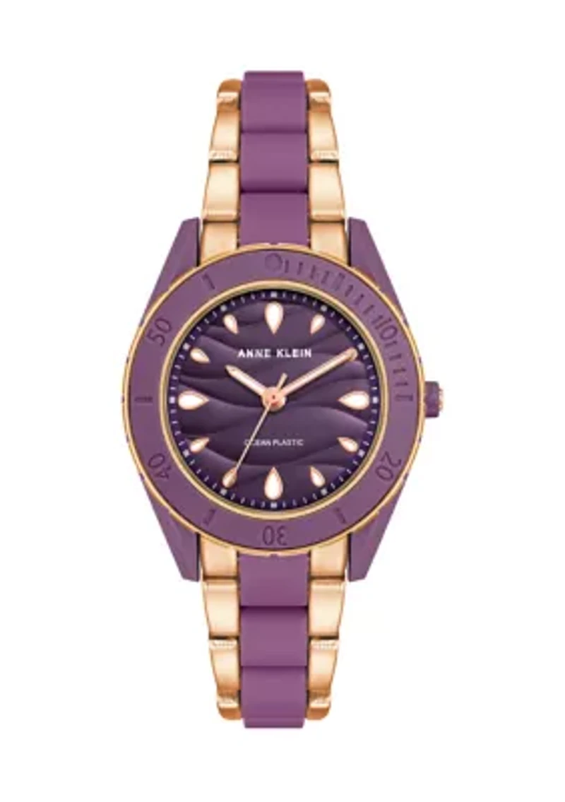 Purple Rose Gold Watch