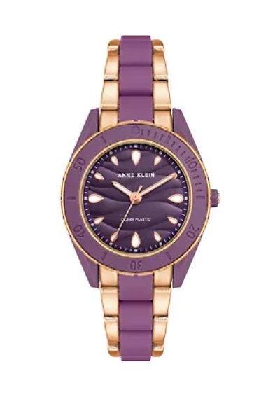 Purple Rose Gold Watch