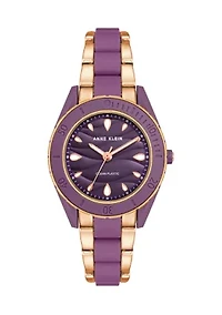 Purple Rose Gold Watch
