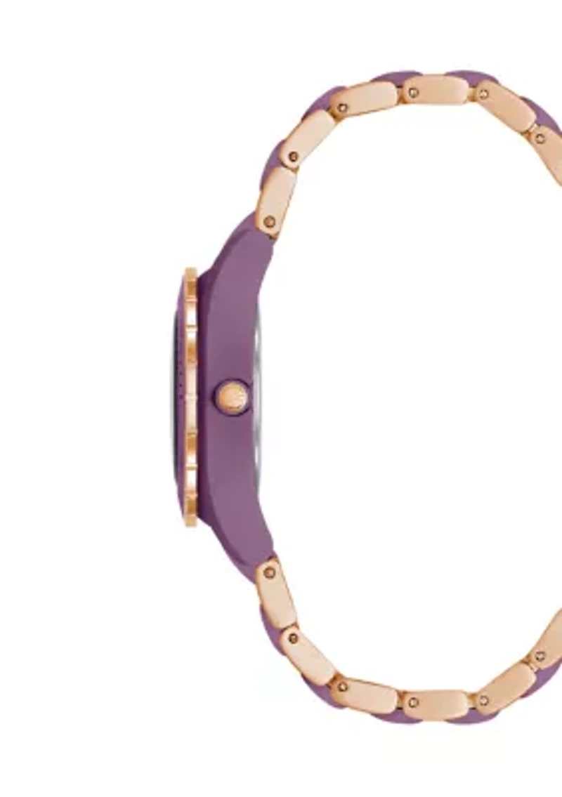 Purple Rose Gold Watch