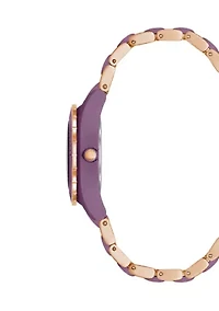 Purple Rose Gold Watch