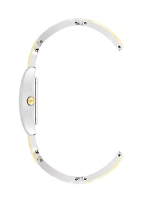 Women's Two Tone Metal Open Link Bracelet Watch