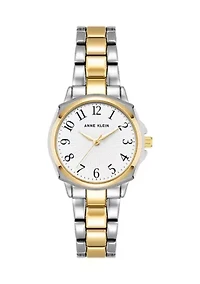 Women's Two Tone Metal Link Braelet Watch - 28 Millimeter